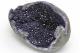 Dark Purple Amethyst Geode With Polished Face #221138-2